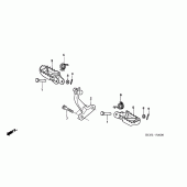 Схема вузла: Підніжки для Honda XR400