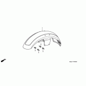 Схема вузла: Переднє крило (VT1100C) для Honda VT1100 Shadow