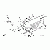 Схема узла: Педаль(Лапка) для Honda VT750 Shadow RS