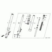 Схема узла: Вилка передней оси (CB600F5/6) для Honda CB600F Hornet