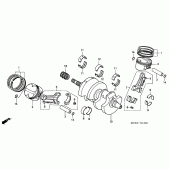 Схема вузла: Колінчастий вал & Поршень для Honda VFR800 VFR