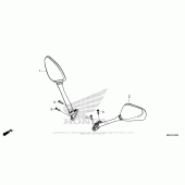 Схема вузла: Mirror для Honda CBR500