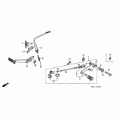Схема узла: Лапка тормоза и Лапка переключения для Honda CBR600 CBR600F Hurricane