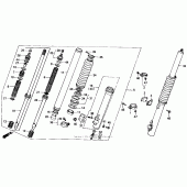 Схема вузла: Front fork 86-91 для Honda XR250