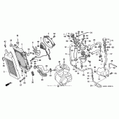 Схема вузла: Радіатор для Honda VT600 Shadow VLX Deluxe