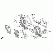 Схема вузла: Радіатор (CR250R5-7) для Honda CR250