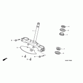 Схема вузла: Рульова траверса для Honda NX650 Dominator