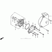 Схема вузла: Водяний насос для Honda NT650 Hawk GT
