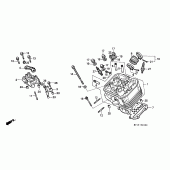 Схема узла: Передняя головка цилиндра для Honda XRV750 Africa Twin