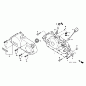 Схема узла: Правая крышка картера для Honda VT750 Shadow Aero