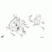 Схема узла: Левая крышка картера для Honda CBF125