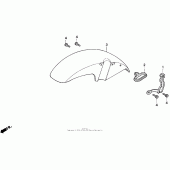 Схема вузла: Переднє крило для Honda CB750 Nighthawk