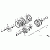 Схема вузла: Зчеплення для Honda VT1300 Interstate