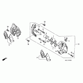 Схема узла: Передний тормозной суппорт для Honda CBR600 CBR600F