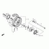 Схема узла: Заднее колесо для Honda CBR1000 CBR1000F