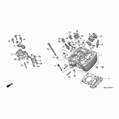 Схема узла: Головка цилиндра (FRONT) для Honda XL600 Transalp