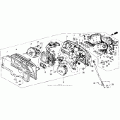 Схема узла: Спидометр + тахометр для Honda GL1500 Gold Wing Aspencade