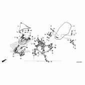 Схема вузла: Windscreen + Front Garnish для Honda NC700