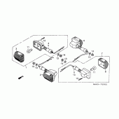 Схема узла: Поворотники (3) для Honda NX500 Dominator