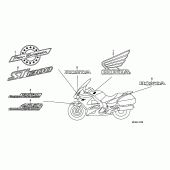 Схема вузла: Label read the manual для Honda ST1300 Pan-European
