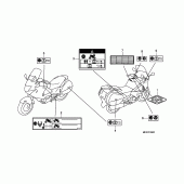 Схема узла: Информационные наклейки (NT700VA/NT700VAA) для Honda NT700 Deauville