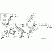 Схема узла: Верхняя траверса и Клипон руля для Honda CMX250 Rebel