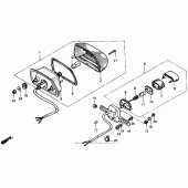 Схема узла: Задний фонарь (Стоп-сигнал) для Honda XL600 Transalp