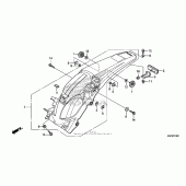 Схема узла: Заднее крыло для Honda CRF250 CRF250X