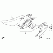 Схема вузла: Сидіння & Бічний обтічник для Honda CRF250 CRF250X