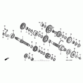 Схема узла: Трансмиссия для Honda VF750 Magna