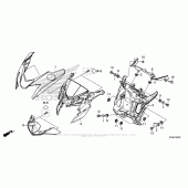 Схема вузла: Front Cowl для Honda CB300F