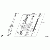 Схема вузла: Вилка передньої осі для Honda CBR250
