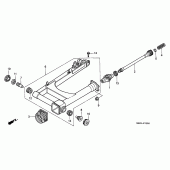 Схема вузла: Задній важіль (Маятник) для Honda VT1100 Shadow ACE
