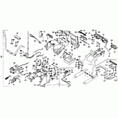 Схема узла: Кофр и бардачки (2) 92 для Honda GL1500 Gold Wing Aspencade