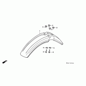 Схема вузла: Переднє крило для Honda XR600