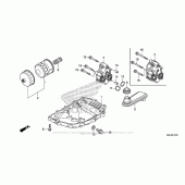 Схема узла: Масляный насос & Поддон для Honda NC700