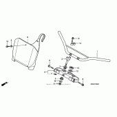 Схема вузла: Верхня траверса і Кліпон керма ( `02-`03) для Honda CRF450 CRF450R