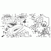 Схема вузла: Паливний бак (2) для Honda VTX1800