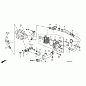 Схема вузла: Водяний насос для Honda VTX1300