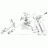 Схема вузла: Задній гальмівний циліндр 1 для Honda NC700