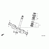 Схема узла: Рулевая траверса для Honda CR250