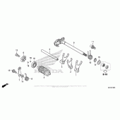 Схема вузла: Копірний вал & Вилки & Вал перемикання для Honda CMX300 Rebel