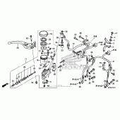 Схема вузла: Передній гальмівний циліндр (2) для Honda CB1000 CB1000R