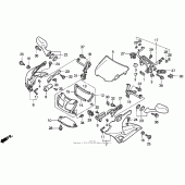 Схема вузла: Upper cowl 94-97 для Honda VFR750F Interceptor