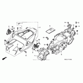 Схема узла: Заглушка сиденья 1 для Honda CBR1000 CBR1000RR Fireblade