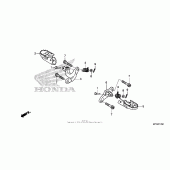 Схема узла: Подножки для Honda CRF150 CRF150F