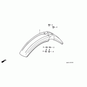 Схема вузла: Переднє крило для Honda XR600