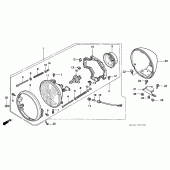 Схема вузла: Фара (VT1100C2) для Honda VT1100 Shadow ACE