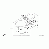 Схема узла: Сиденье для Honda VT600 Shadow VLX Deluxe