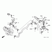 Схема вузла: Термостат для Honda CBR600 CBR600RR